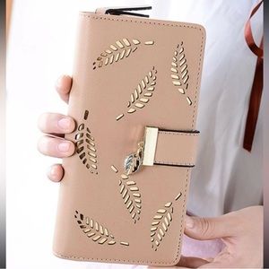 NWOT Beige Vegan Leather Wallet